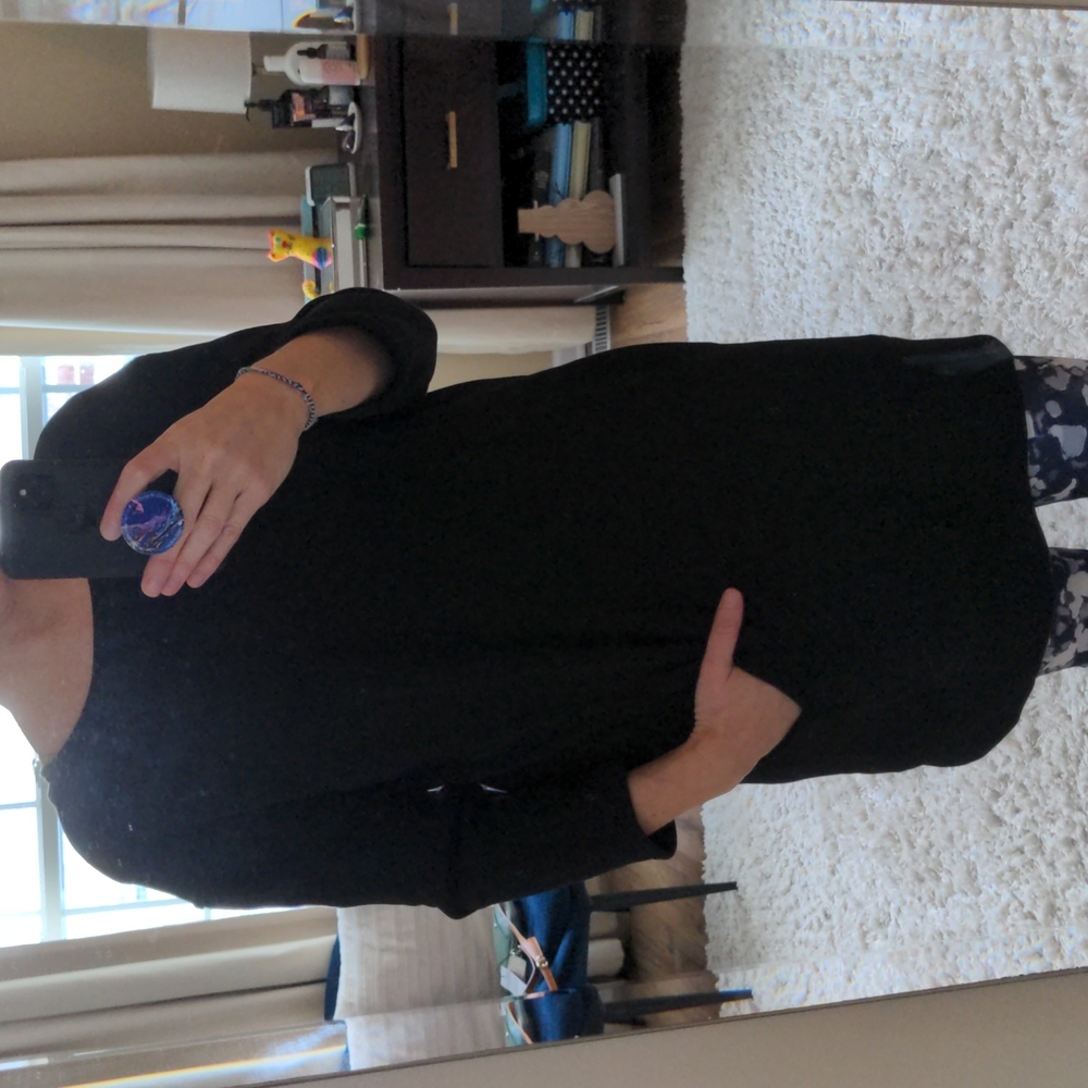 Athleta NWOT black sweatshirt dress
